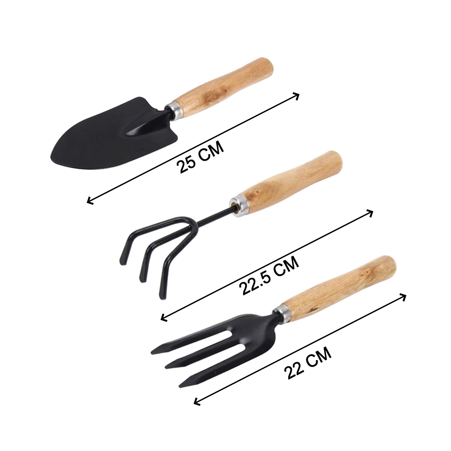 0542A 3pc Small Gardening Tools for Home Garden (Hand Cultivator, Small Trowel, Garden Fork) DeoDap 0542A 3pc Small Gardening Tools for Home Garden (Hand Cultivator, Small Trowel, Garden Fork) DeoDap